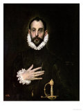 A Nobleman with His Hand on His Chest, circa 1577-84 Gicleetryck av El Greco A Nobleman with His Hand on His Chest, circa 1577-84 Gicleetryck av El Greco