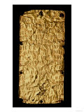 Gold Plate with "Lengthy" Etruscan Inscription from Santa Severa, Pyrgi, 5th Century BC Giclee Print
