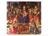 Madonna and Child with Ss. Justus, Zenobius and the Archangels Michael and Raphael reproduction procédé giclée par Domenico Ghirlandaio
