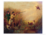 Duck Shooting Amongst Reeds Giclee Print by Samuel John Egbert Jones