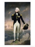 Portrait of Lord Nelson with Santa Cruz Beyond reproduction procédé giclée par Lemuel Francis Abbott