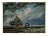 A Shepherd's Hut Between Naples and Portici reproduction procédé giclée par John Robert Cozens