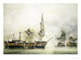 H.M.S. Victory at the Battle of Trafalgar, 1805 Giclee Print by John Constable