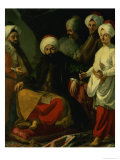 The Turkish Ambassador and His Entourage at the Court of Naples Giclee-trykk av Giuseppe Bonito