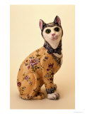 Tin-Glazed Earthenware Figure of a Cat Lámina giclée por Émile Gallé