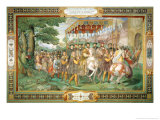 Francis I and Alessandro Farnese Entering Paris in 1540, from the "Sala Dei Fasti Farnese" 1557-66 Giclee Print by Taddeo & Federico Zuccaro Or Zuccari