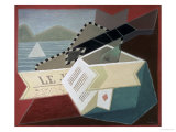 A Guitar Facing the Sea reproduction procédé giclée par Juan Gris