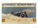 Poster Showing Automobiles Richard-Brasier Winning the Gordon Bennett Cup, 1904 Giclee-trykk av Henri Jules Ferdinand Bellery-defonaines