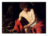 St. John the Baptist, circa 1598-99 Giclée-Druck von Caravaggio 
