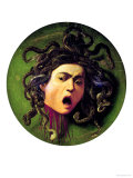 Medusa, Painted on a Leather Jousting Shield, circa 1596-98 reproduction procédé giclée par Caravaggio 