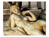 Tomb of Lorenzo De Medici, Detail of Dawn Giclee Print by Michelangelo Buonarroti 