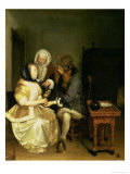 The Glass of Lemonade Lámina giclée por Gerard Terborch