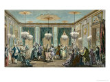 The Evening Dress Ball at the House of Monsieur Villemorien Fila Giclee Print by Augustin De Saint-aubin