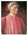 Dante Alighieri Detail of His Bust, from the Villa Carducci Series of Famous Men and Women, c. 1450 reproduction procédé giclée par Andrea del Castagno 