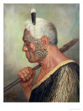 A Maori Warrior Reproduction procédé giclée par Charles Frederick Goldie