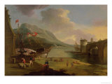 Unloading Galleys in the Straits of Mycenae Impressão giclée por Claude Joseph Vernet Unloading Galleys in the Straits of Mycenae Impressão giclée por Claude Joseph Vernet