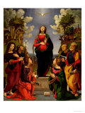 Immaculate Conception and Six Saints Giclée-Druck von Piero di Cosimo 