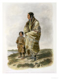 Dacota Woman and Assiniboin Girl Giclee-trykk av Karl Bodmer