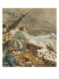 Grace Darling and Her Father Saving the Shipwrecked Crew, 17th September 1838 reproduction procédé giclée par William Bell Scott