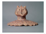 Lid from a Yangshao Pot, Possibly Depicting the Face of a Shaman, Yangshao Period, circa 2500 BC Giclee Print