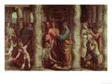The Healing of the Lame Man (Sketch for the Sistine Chapel) (Pre-Restoration) Reproduction procédé giclée par Raphael 