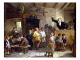 A Village School Giclee-trykk av William III Bromley