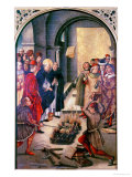 The Burning of the Books or St. Dominic De Guzman and the Albigensians Giclée-tryk af Pedro Berruguete