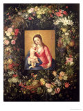 Garland of Fruit and Flowers with Virgin and Child Giclée-Druck von Jan Brueghel the Elder