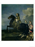Christina of Sweden on Horseback Giclee-trykk av Sebastien Bourdon
