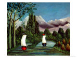 The Banks of the Oise, 1905 reproduction procédé giclée par Henri Rousseau