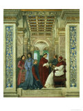 Pope Sixtus IV Installs Bartolommeo Platina as Director of the Vatican Library, circa 1477 reproduction procédé giclée par Melozzo da Forlí 