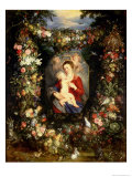 Virgin and Child with Fruits and Flowers Giclee Print by Jan Brueghel the Elder