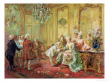 The Presentation of the Young Mozart to Mme De Pompadour at Versailles in 1763 Giclee Print by Vicente De Paredes