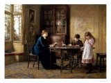 Lessons Giclee Print by Helen Allingham