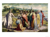 Christ's Charge to St. Peter (Sketch for the Sistine Chapel) (Pre-Restoration) Reproduction procédé giclée par Raphael 