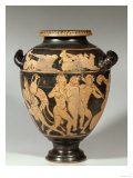 Stamnos, Dionysiac Scene, Etruscan Red-Figured Period, 4th Century BC Reproduction procédé giclée