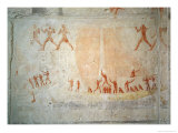 Relief from the Mastaba of Akhethotep Depicting Boating, from Saqqara, Old Kingdom Giclee Print by 5th Dynasty Egyptian