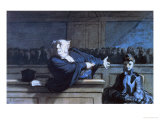 Scene at a Tribunal Giclee Print by Honore Daumier