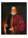 Portrait of an Old Man in Red Robes Giclee Print by Jacopo Robusti Tintoretto