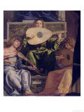 The San Giobbe Altarpiece, Detail of Music-Making Angels, circa 1480 Lámina giclée por Giovanni Bellini