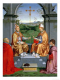 St. Thomas a Becket and St. Martin of Tours with Archbishop Giovanni Pietro Arrivabene Giclée-Druck von Timoteo Viti