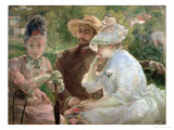 On the Terrace at Sevres, 1880 Giclee Print by Marie Bracquemond