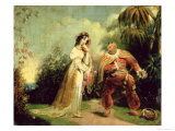 Two Figures in Turkish Costume in an Eastern Landscape Giclee Print by George Chinnery