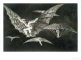 A Way of Flying, Plate 13 of "Proverbs," 1819-23, Published 1864 Reproduction procédé giclée par Francisco de Goya