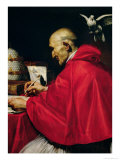 Pope Gregory the Great reproduction procédé giclée par Carlo Saraceni