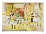 The Workroom, Published in "Lasst Licht Hinin," ("Let in More Light") 1909 Giclee Print by Carl Larsson