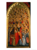 Angels from the Coronation of the Virgin Polyptych Giclée-Druck von Giotto di Bondone 