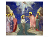 The Baptism of Christ, circa 1305 Giclée-Druck von Giotto di Bondone 