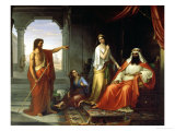 St. John the Baptist Rebuking Herod reproduction procédé giclée par Giovanni Fattori