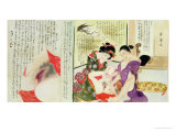 Two Erotic Illustrations from a Scroll Giclee Print Two Erotic Illustrations from a Scroll Giclee Print